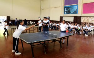 Estudiantes del Instituto Elvis Díaz Romero participan en Open de Tenis de Mesa