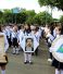 Alegría patria engalana calles del distrito cinco de Managua