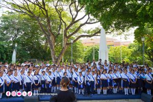 Coros Escolares Rubén Darío de Managua, unen sus voces para cantar a la Patria