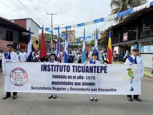 Familias de Ticuantepe llenan las calles de Patria y Libertad, Patria y Dignidad